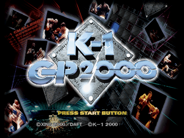 Fighting Illusion K-1 Grand Prix title screen for Playstation